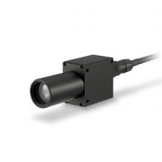 PyroCube sensor (models GH, XSA, MA) with built-in LED sighting, small measured spot size and fast response time